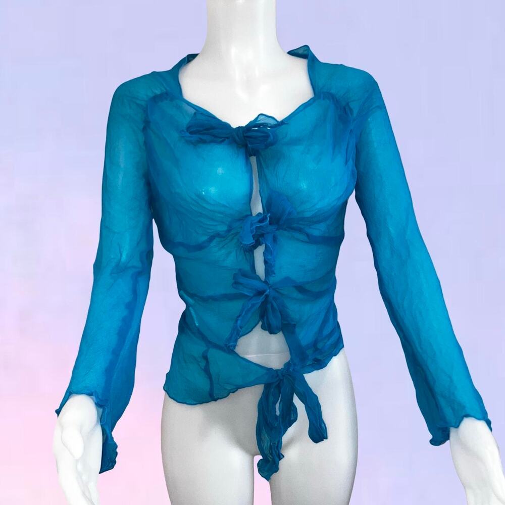 fairycore silk top vintage 90s y2k